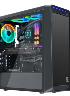 Tt启航者S5 mini商务办公游戏ATX拉丝面板240水冷台式机电脑机箱