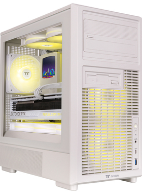 TT机箱Retro 260 TG白色台式机电脑机箱matx主板240水冷Typec复古