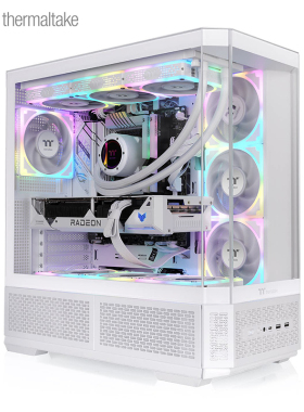 TT机箱光透view 370 TG ARGB 电脑主机台式机箱标配风扇支持背插