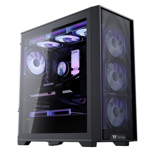 TT钢影风S黑白色高兼容支持360水冷4090显卡台式机电脑水冷主机箱