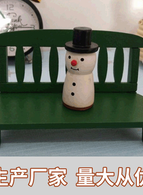 迷你木质靠背长椅摆件奇特复古木质拍摄道具创意工艺品厂家直供