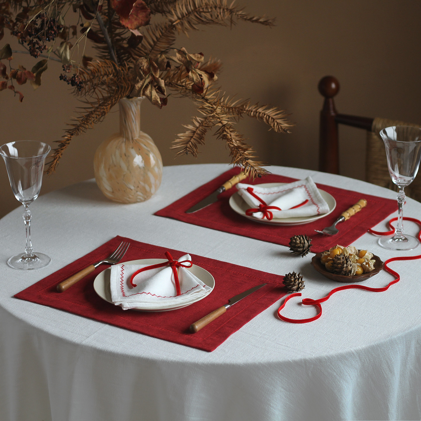 WOOKEN岁序拾光提花棉麻餐垫