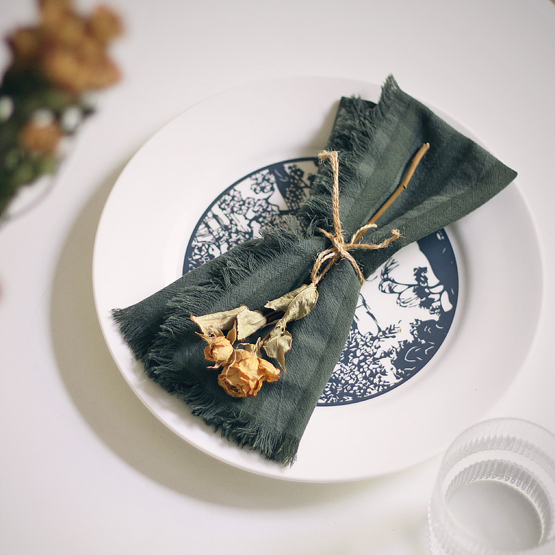 WOOKEN条纹餐巾布手工