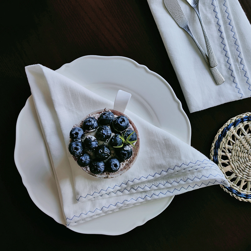 法式绣花餐巾WOOKEN复古