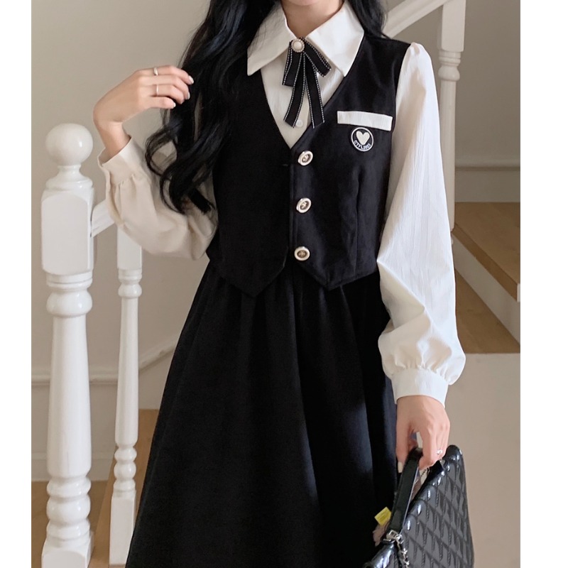 学院风少女连衣裙成人礼礼服裙子