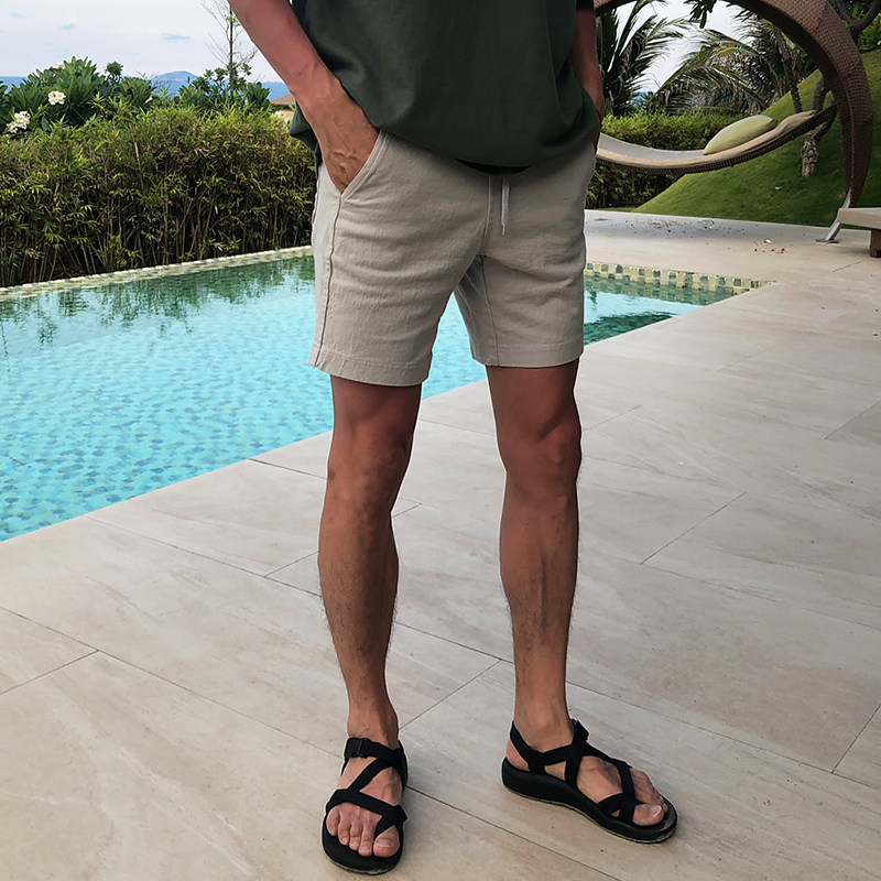 MBLIN夏季休闲棉短裤新款韩国东大门代购纯色松紧带带绳下衣1051|msdalam kategori Pakaian Lelaki, seluar santai - dari Buy2taobao.com untuk memberikan perkhidmatan ejen Taobao profesional membeli