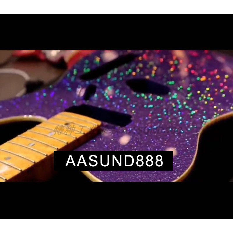 吉他改色喷漆 AASUND鹦鹉 汽车特效漆 炫彩金属漆3D炫彩特闪玫红