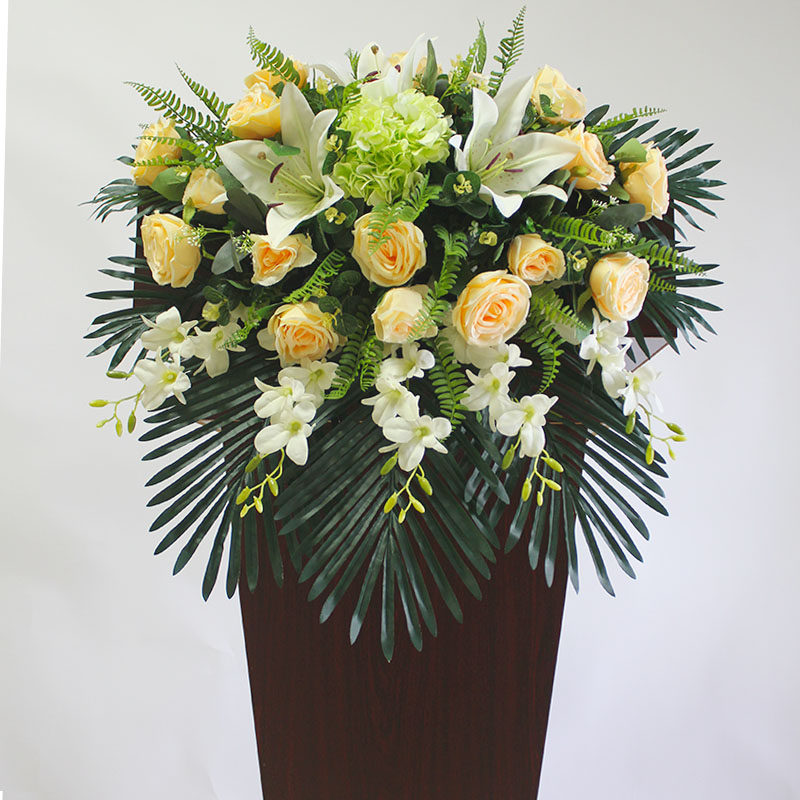 包邮会议讲台花桌花签到装饰台仿真花假花酒店宴会演讲主席台花艺