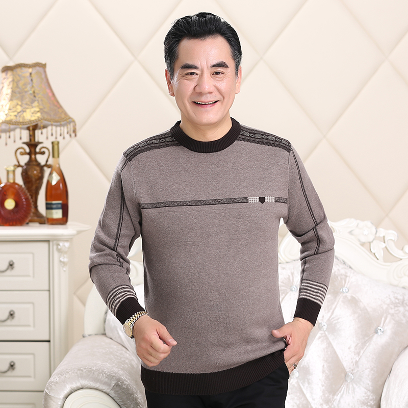 Autumn 2020 new style dad's 15% wool sweater for men