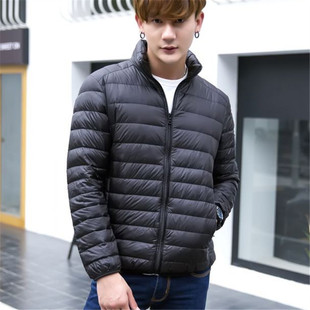 反季清仓秋冬新款超轻薄男士羽绒服立领修身短款外套加大码男装潮