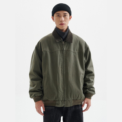 BUTTBILL翻领冬季宽松灯芯绒夹克