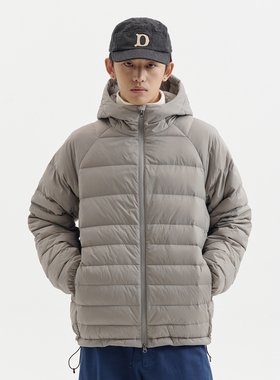 BUTTBILL 25AW城市通勤防泼水轻量90白鸭绒排骨连帽无胆羽绒服男