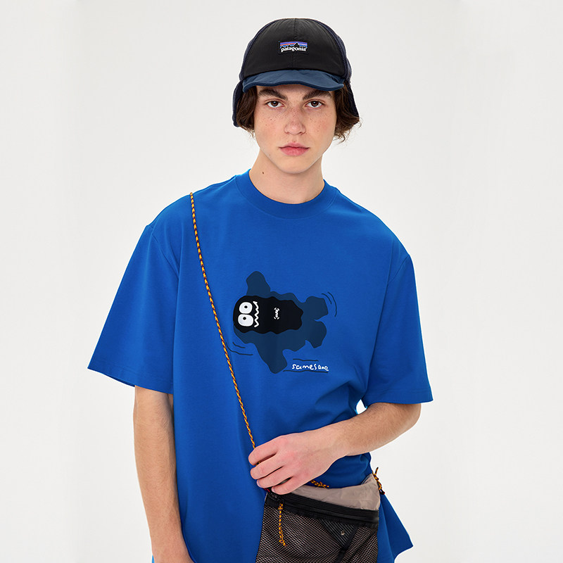 SAMESAME日系创意印花短袖t恤男