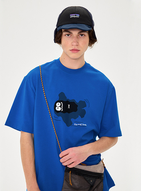 SAMESAME24SS漂浮的吉祥物图案印花短袖男女宽松夏季纯棉休闲T恤