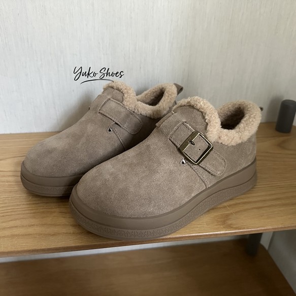 索~2025新款厚底增高勃肯鞋~牛皮洋气卡其色女加绒保暖毛毛鞋棉鞋,女鞋,勃肯鞋/软木鞋,淘宝优惠券,粉丝福利购,淘宝优惠卷