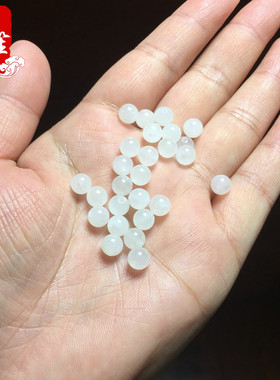 天然和田玉散珠约5mm6mmdiy配珠