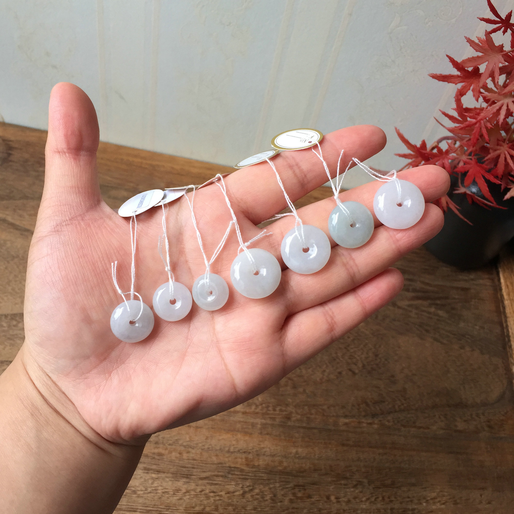 天然a货缅甸料翡翠小平安扣吊坠