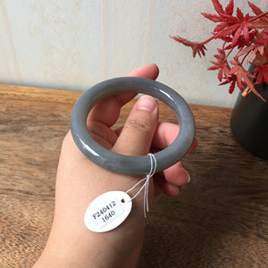 暮笙记天然和田玉烟紫色玉石手镯