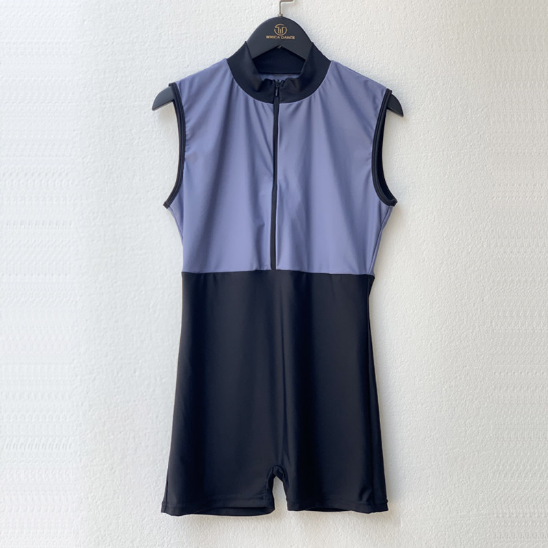 男生男孩夏季背心短袖舞蹈练功服紧身芭蕾舞连体体操服艺考形体服