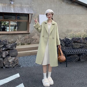 小个子赫本风双面羊绒大衣女2024新款秋冬中长款气质羊毛呢子外套