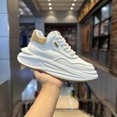 内增高老爹鞋 高帮男鞋 夏季 男款 透气欧洲站潮牌皮面休闲跑步运动鞋