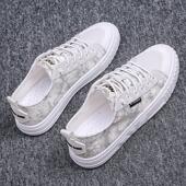 帆布鞋 防滑老布鞋 男2025年新款 一脚蹬潮鞋 冰丝小白百搭平板鞋 夏季