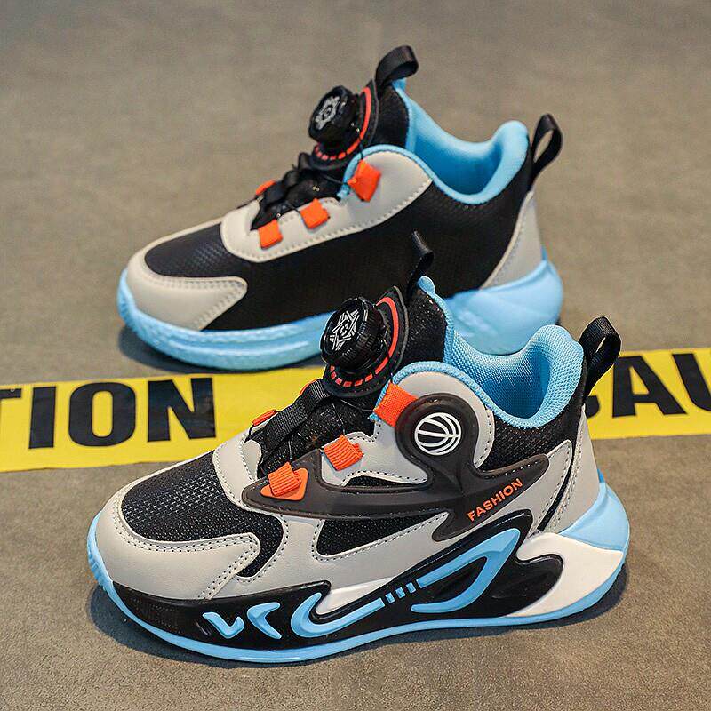 男童鞋子春款2025新款皮面防水儿童运动鞋中大童小学生男孩篮球鞋