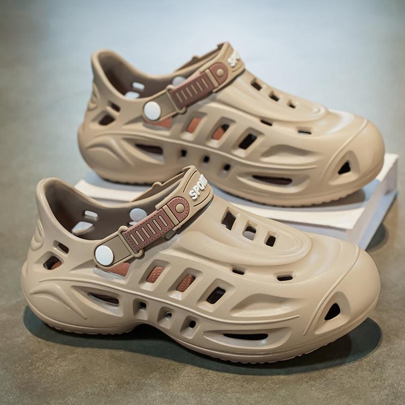 洞洞鞋男夏季外穿防滑耐磨大码45全包凉拖青少年海边沙滩运动凉鞋