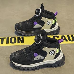 中大童耐脏男孩老爹鞋 男童鞋 儿童皮面防水运动鞋 2025新款 子春秋款