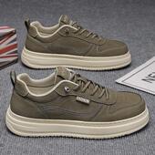 2025新款 一脚蹬休闲 夏季 男士 运动 透气厚底防滑增高百搭板鞋 男鞋