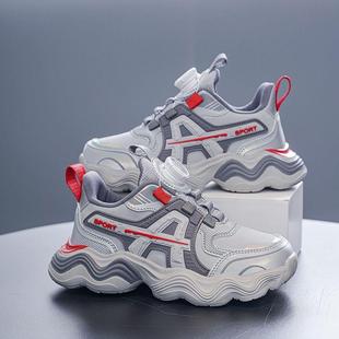 男童鞋 皮面防水中大童老爹鞋 子春季 儿童运动鞋 2025新款 卡西龙童鞋