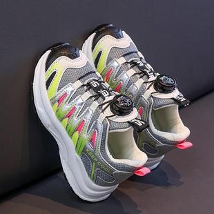 中大童软底女孩炸街老爹鞋 女童鞋 儿童旋转纽扣运动鞋 2025新款 春款