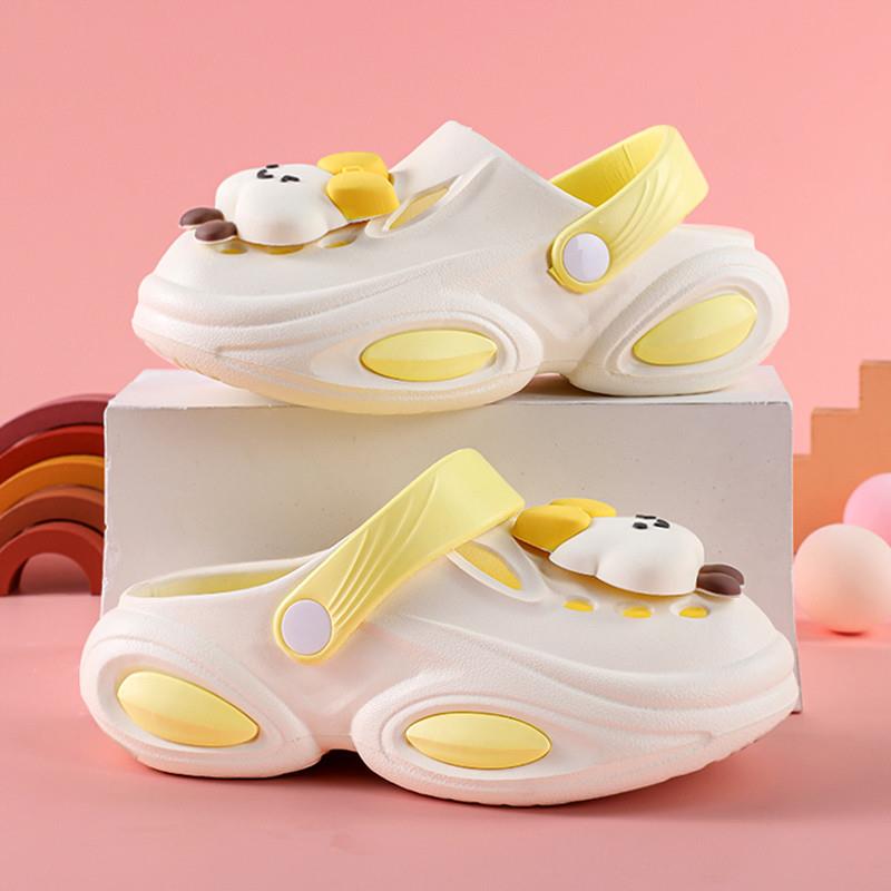 儿童洞洞鞋女童夏季2025新款居家软底静音拖鞋大童海边可下水凉拖