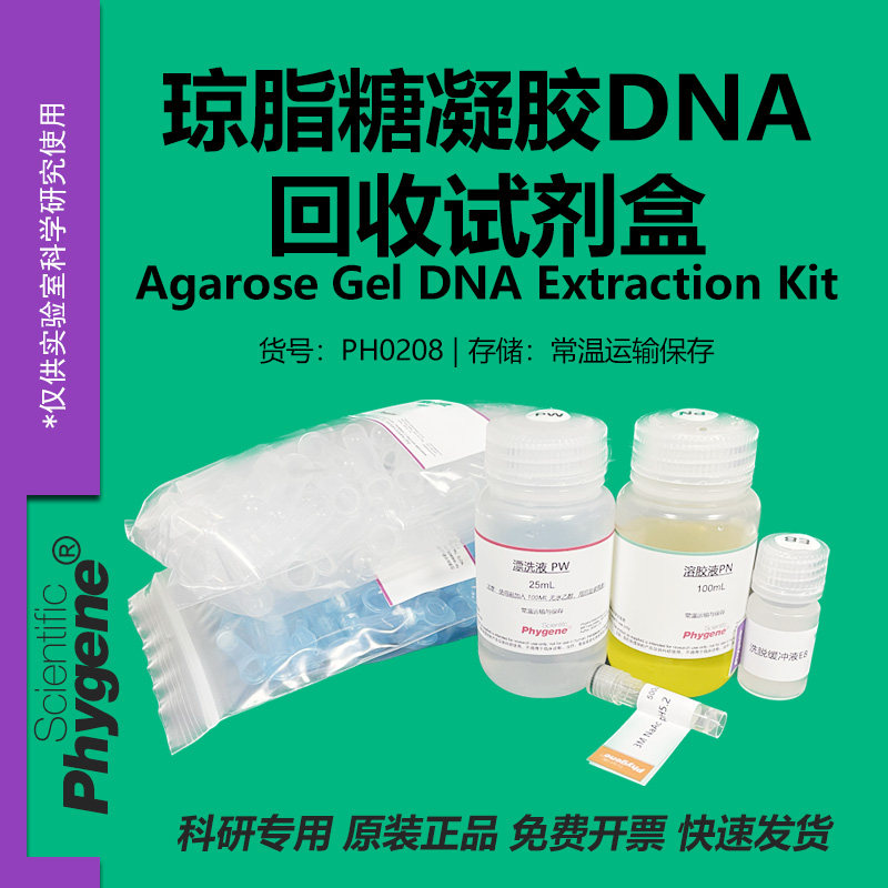 琼脂糖凝胶DNA试剂盒 100T/200T 科研试剂 [PH0208 PHYGENE]