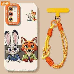 刺绣朱迪尼克适用OPPOReno6手机壳Reno6pro情侣Ren06套疯狂动物城Reon6新款Rone硅胶OPP0防摔Reon狐狸兔子
