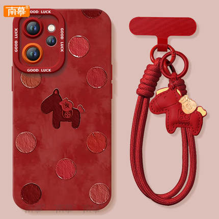 波点小马适用oppoReno15手机壳Reno14pro套2026马年Rone13新款OPPO硅胶12新年款11防摔Reon10外壳9过年8红色7