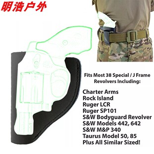 Tactical Leather Pistol Holster Hand Fits Most J Frame .38