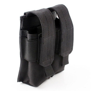 跨境户外军迷战术双9MM弹夹袋 战术背心MOLLE附件袋 多功能杂物包