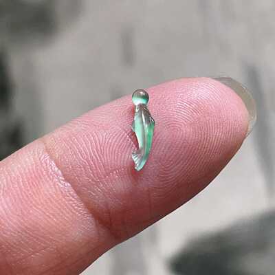 缅甸天然翡翠A年年有余戒面