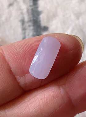 天然翡翠A货玉石裸石镶嵌戒面送证书冰种紫罗兰马鞍戒面174500