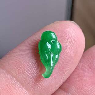 缅甸天然翡翠A货玉石裸石镶嵌面送证书冰种阳绿花开富贵400412