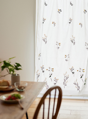 Les petits bonheurs｜现货日本shesay印度制全棉刺绣窗帘