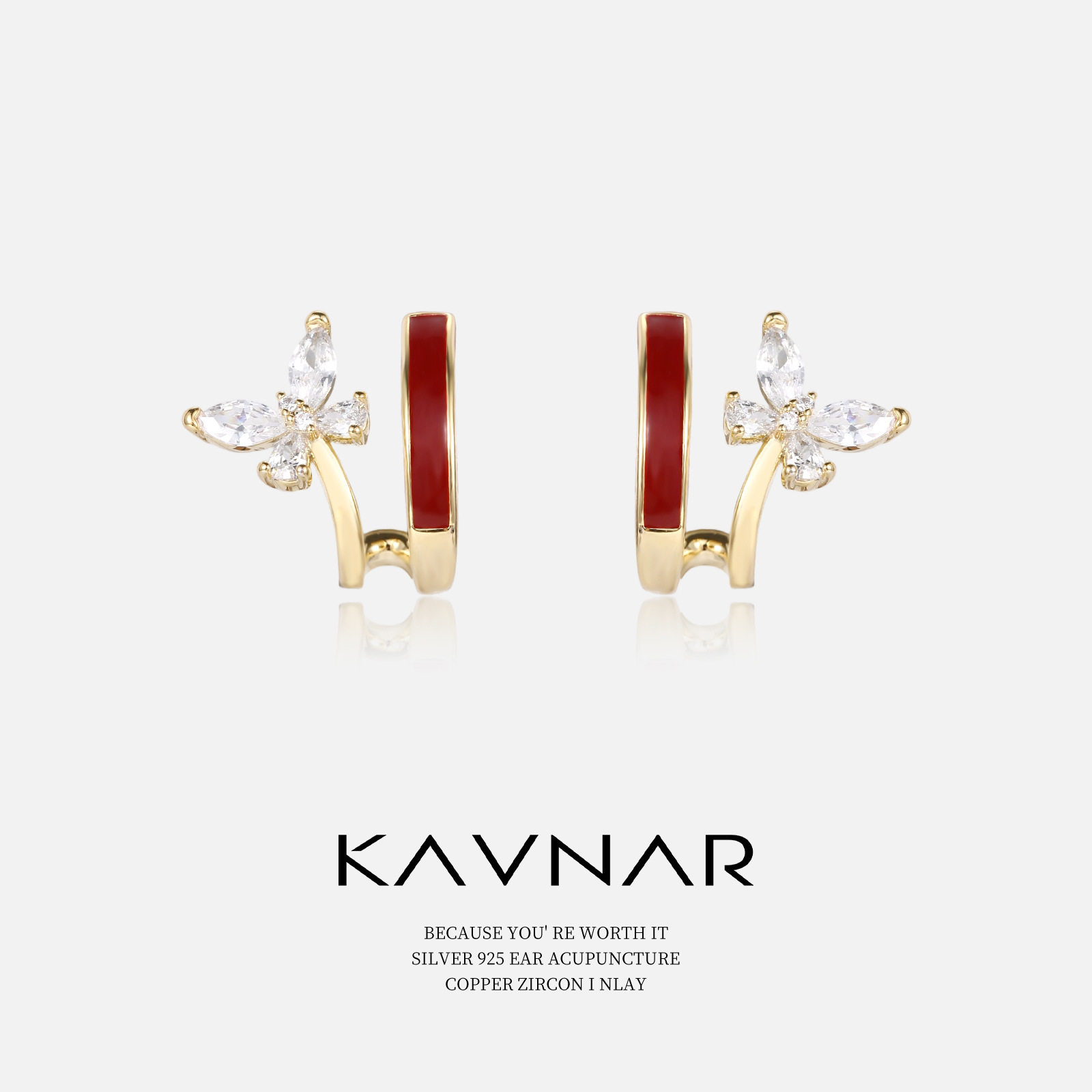 甜美法式红色蝴蝶百搭耳钉时尚气质耳饰925纯银针耳环轻奢高级感,饰品/流行首饰/时尚饰品新,耳钉,淘宝优惠券,粉丝福利购,淘宝优惠卷