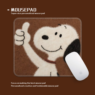 史努比卡通可爱方形鼠标垫小号锁边可定制可水洗办公笔记本键盘垫