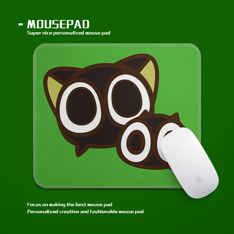 动漫罗小黑卡通鼠标垫加厚电脑垫锁边垫橡胶方形小号键盘桌垫学生