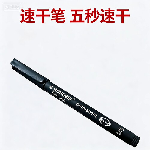 记号笔专用笔黑色热敏纸速干笔