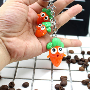 萝卜保卫战胡萝卜大口仔钥匙扣公仔玩具娃娃挂件手办摆件包挂饰