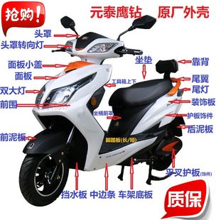 新日飞驰劲战电动车外壳 元泰鹰钻外壳/配件 /塑件 迅鹰尚领外壳