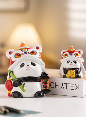 陶瓷中国风潮玩桌面摆件高档礼品