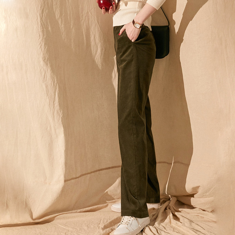 秘密盒子年轻自在长裤灯芯绒